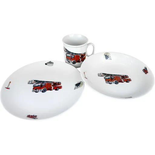 Thun talíř+miska+hrnek dětský HASIČI