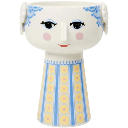 Váza EVA 18 cm, modrá, keramika, Bjørn Wiinblad