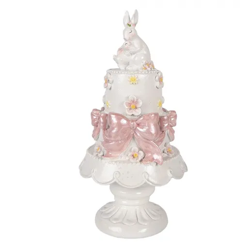 Krémový antik dekorační svícen na úzkou svíčku Livia - Ø 9*11 cm Chic Antique