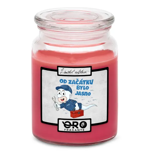 Svíčka Automechanikova spermie (Vůně svíčky: Višně v čokoládě)