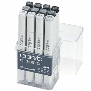 Sada markerů Copic Classic 12ks Neutral Gray