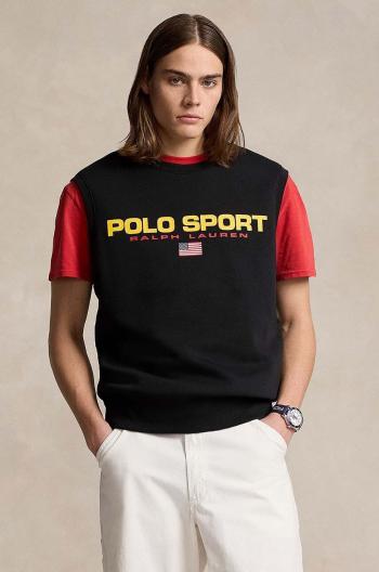 Tričko Polo Ralph Lauren černá barva, 710938450