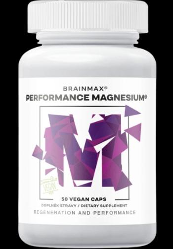 BRAINMAX PERFORMANCE Performance Magnesium®, 1000 mg, Hořčík 200 mg + Vitamín B6 P5P, 50 rostlinných kapslí 50 kapsúl