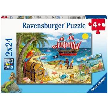 Ravensburger Puzzle 056767 Piráti A Mořské Víly 2X24 Dílků  (4005556056767)