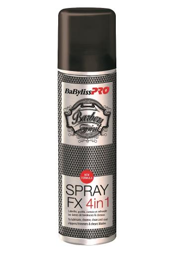 BaByliss PRO Sprej 4 v 1 pro péči o holicí a stříhací nástroje (Spray FX 4in1) 150 ml