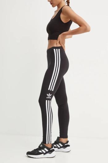 Legíny adidas Originals dámské, černá barva, vzorované