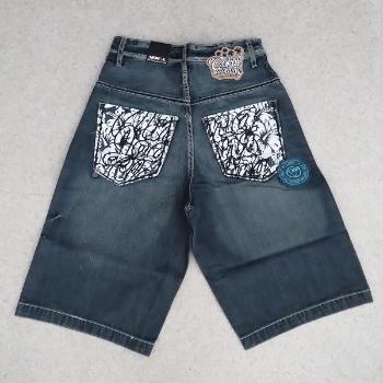 Vokal Flowers Denim Bermuda Dark Grey - 30