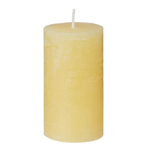 RUSTIC Svíčka 13 cm - pastelově žlutá