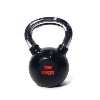 IRONLIFE Kettlebell pogumovaný 14 kg (8594177751602)