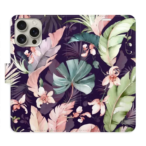 Flipové pouzdro iSaprio - Flower Pattern 08 - iPhone 16 Pro Max
