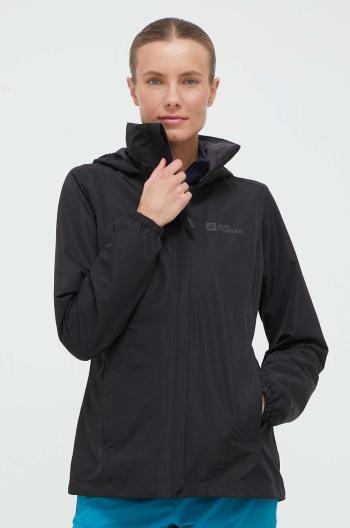 Outdoorová bunda Jack Wolfskin Stormy Point 2L JKT černá barva, 1111202