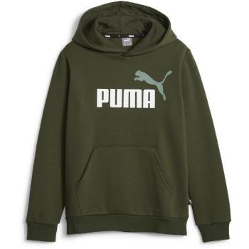 Puma ESSENTIALS + 2 COL HOODIE Chlapecká mikina, zelená, velikost