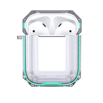 Hishell Two Colour Clear Case for Airpods 1&2 Green (HAC-5 green-Airpods 1&2)