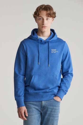 MIKINA GANT SCRIPT GRAPHIC SWEAT HOODIE RICH BLUE