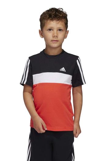 Dětské bavlněné tričko adidas LK 3S TIB T červená barva, IV7443