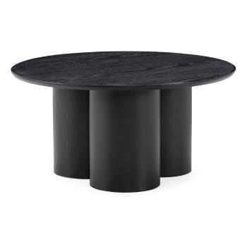 Fekete kerek dohányzóasztal ø 80 cm Lua – MOME