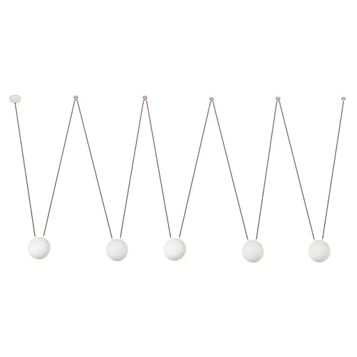 FARO MINE GLASS SPACE závěsné svítidlo, bílá, 5L