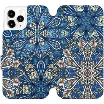 Flipové pouzdro na mobil Apple iPhone 11 Pro - V108P Modré mandala květy (5903226977352)