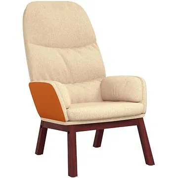 Relaxační křeslo krémové textil, 341062 (341062)