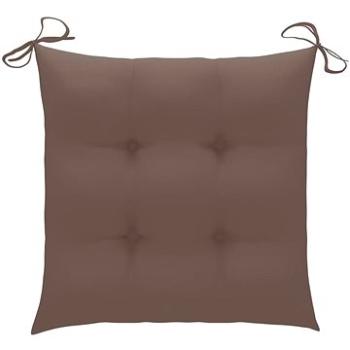 Podušky na židle 4 ks taupe 40 x 40 x 7 cm textil (314885)