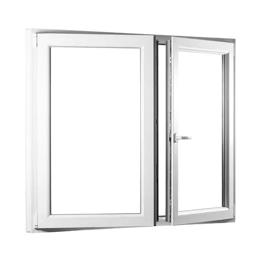 Dvoukřídlé plastové okno se štulpem REHAU Smartline+ - SKLADOVÁ-OKNA.cz - 1350 x 1350