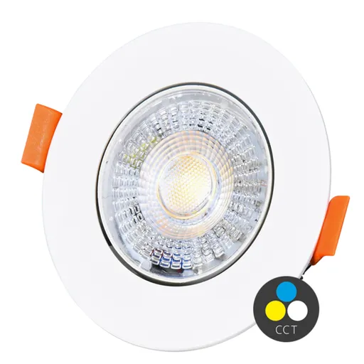 Ecolite SMD kruh 9cm výklopný max.7W IP20 560lm CCT bílá LED-YL201/7W/CCT/BI