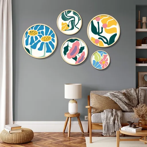 Dekorativní rámovaný obraz z MDF (5 kusů) Yats-02