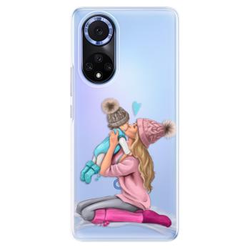 Odolné silikonové pouzdro iSaprio - Kissing Mom - Blond and Boy - Huawei Nova 9