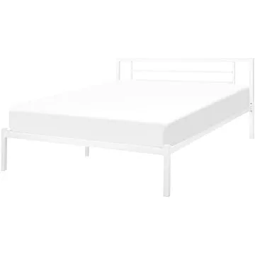 BELIANI kovová bílá s rámem CUSSET 160 × 200 cm (beliani_157287)