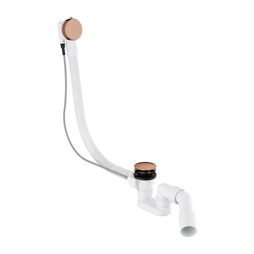 OMNIRES CGS sifon vanový přepadový-odtokový, lesklá měď TK104-PLUS-3.76+64-SCP