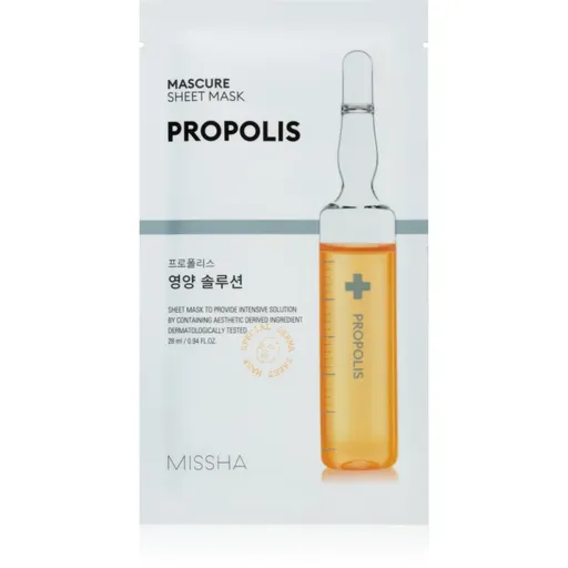Missha Mascure Propolis vyživující plátýnková maska pro citlivou a podrážděnou pleť 28 ml