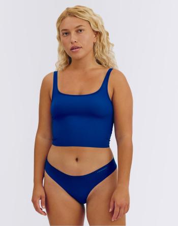 Organic Basics Naked Rib Thong Vibrant Blue M