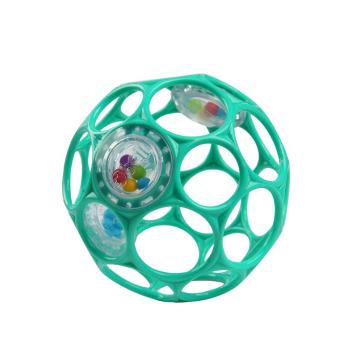 Bright Starts Míček OBALL RATTLE s chrastítkem 10 cm Tyrkysová