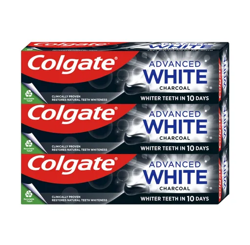 Colgate Advanced White Charcoal zubní pasta 3x75 ml