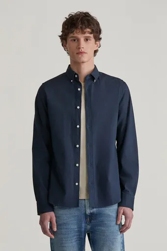 KOŠILE GANT SLIM FLANNEL MELANGE SHIRT MARINE