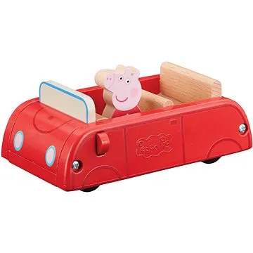 Prasátko Peppa dřevěné rodinné auto + figurka Peppa (5029736072087)