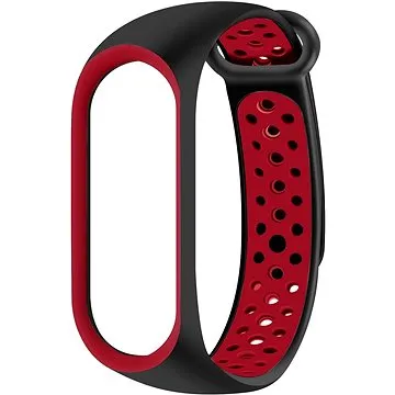 Eternico Sporty pro Xiaomi Mi band 5 / 6 / 7 solid black and red (APW-XMI7SP-SBR)