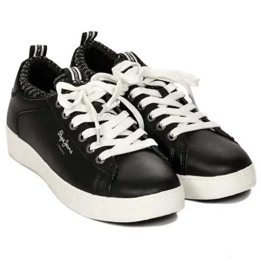 Pepe Jeans dámské černé kožené tenisky Roxy PLS30780999 36