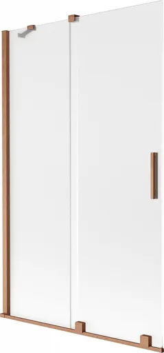 MEXEN/S Velar dvoukřídlá posuvná vanová zástěna 110 x 150, dekor, měď kartáčovaná 896-110-000-31-65