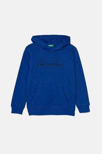 Dětská bavlněná mikina United Colors of Benetton s kapucí, vzorovaná, 3J68C203N