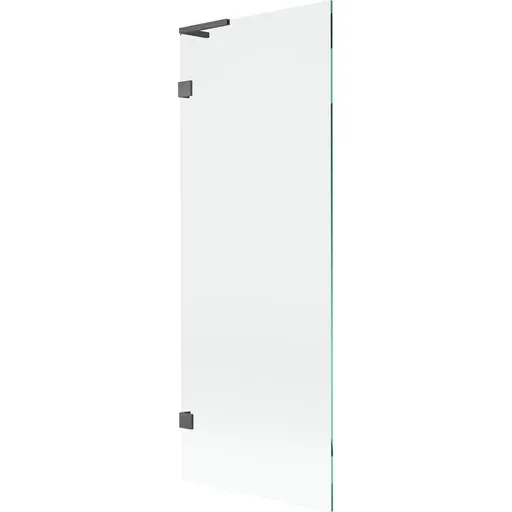 MEXEN/S Lunar L vanová zástěna FIX 70 x 150, transparent, grafit kartáčovaná 897L-070-000-66-00