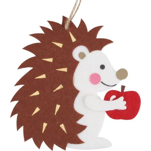Ježek z filcu na zavěšení 11,5 x 12 cm