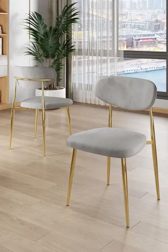 Sada židlí (4 kusy) Vina - Grey, Gold