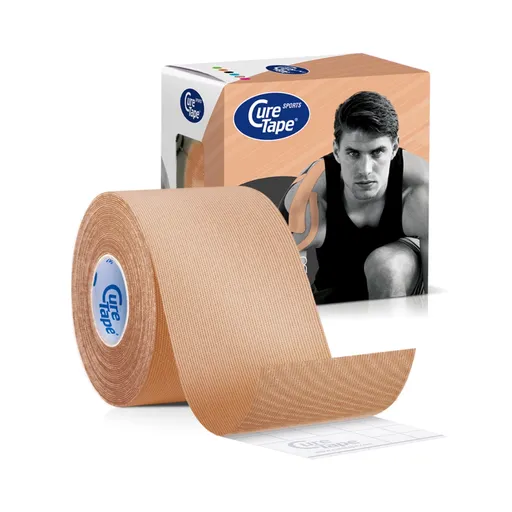 CureTape Sports 5 cm x 5 m kineziologický tejp béžový