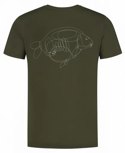 Korda tričko one liner tee olive - xl