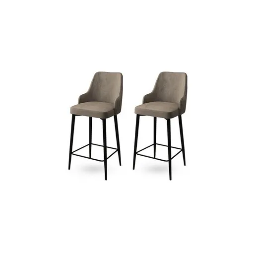 Sada barových židlí Enox Cappuccino and Black, 2 ks, 2 ks