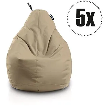 SakyPaky Sedací vaky - 5x Hruška béžový (8595653209570)