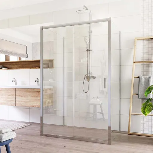 Mereo Sprchový kout, Lima, obdélník do prostoru U, zasunovací, 100x120x100 cm, chrom ALU, sklo Čiré CK85543K