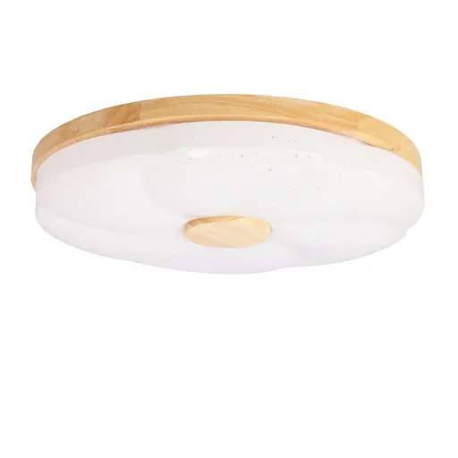 Stropní lampa Fiorino dřevěná 24W LED 39cm bílá + dřevo 4000K