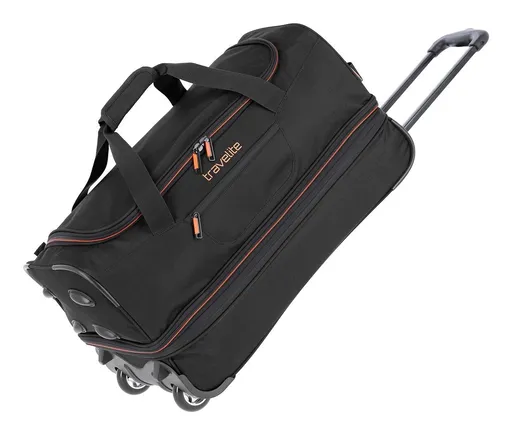 Cestovní taška na kolečkách Travelite Basics Wheeled duffle S Black/blue